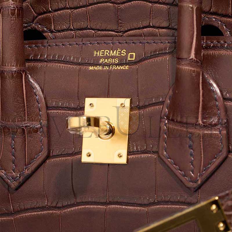 HERMÈS MASTER BIRKIN 25 MATTE ALLIGATOR HAVANE (25*19*13cm)